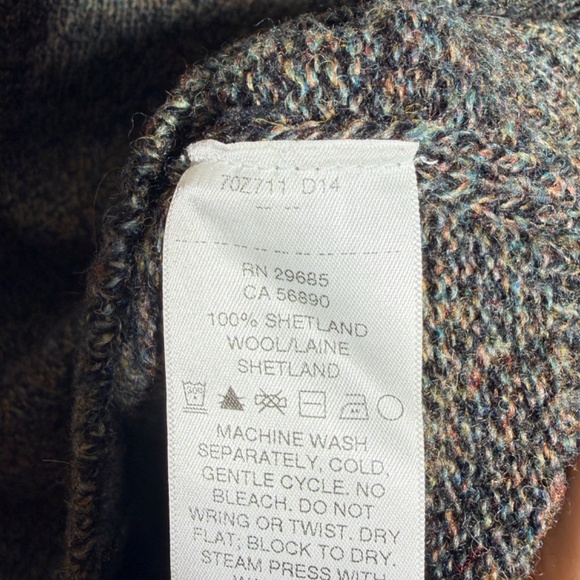 Pendleton Mens Sweater Blue Green Fleck Shetland Wool Crewneck Washable SIZE L - Picture 9 of 13